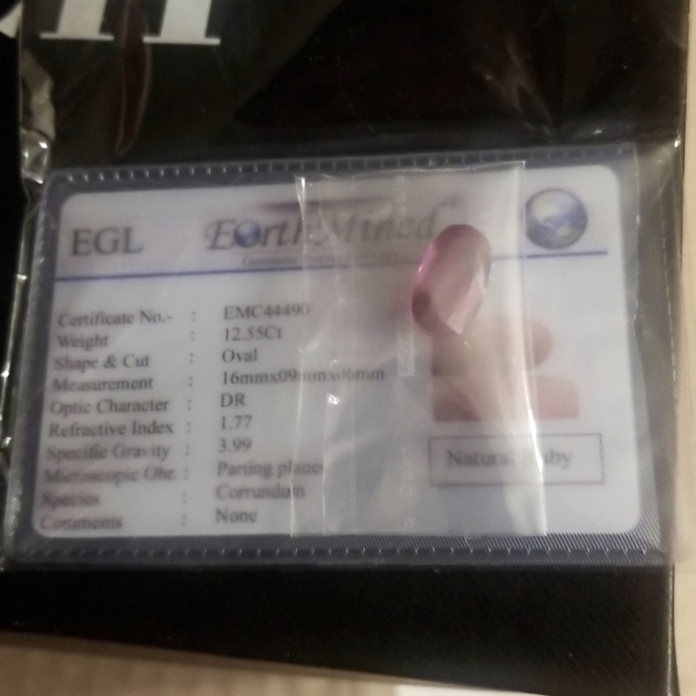EGL CERTIFIED 12.55 CT EARTH MINED Natural Ruby! BRAND NEW!